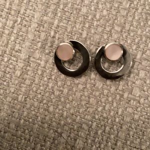 Silver and Pink Earrings